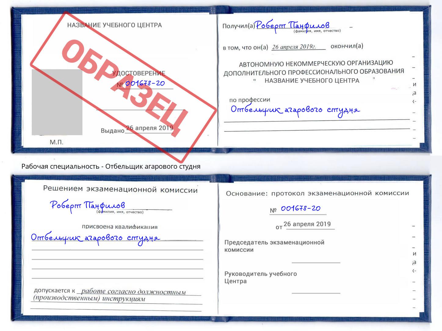 Отбельщик агарового студня Новокуйбышевск